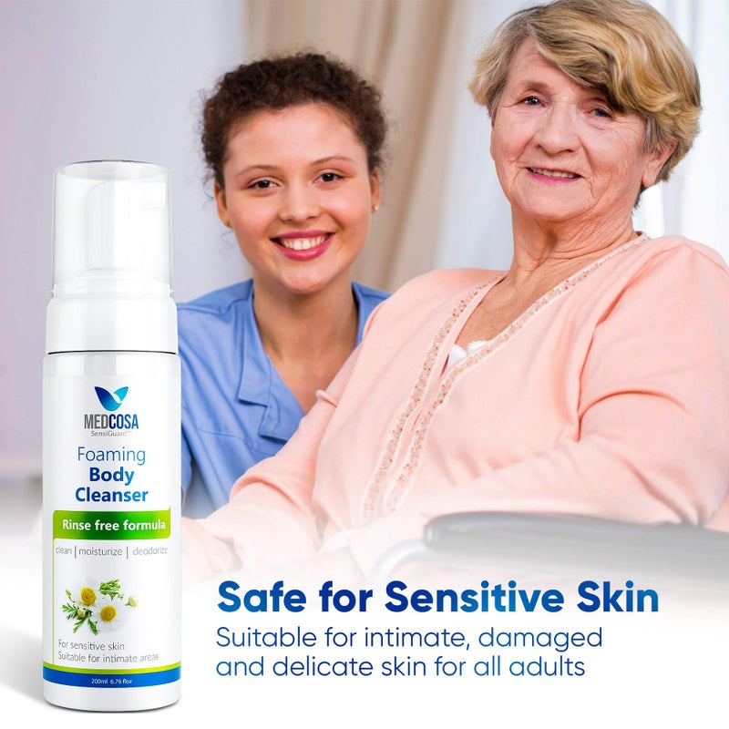 Medcosa No Water Body Wash Full Body Cleansing Foam for Adults and Elderly Care | Rinse Free | Waterless Body Wash for People | Wipe away Cleanser (3 Bottles) - Image 5